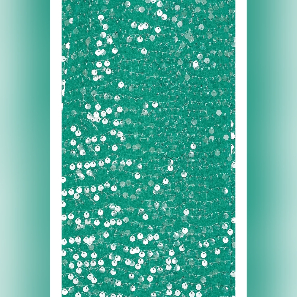Halter Sequin Ombre Maxi Dress in Teal-Blue - Picture 5 of 9